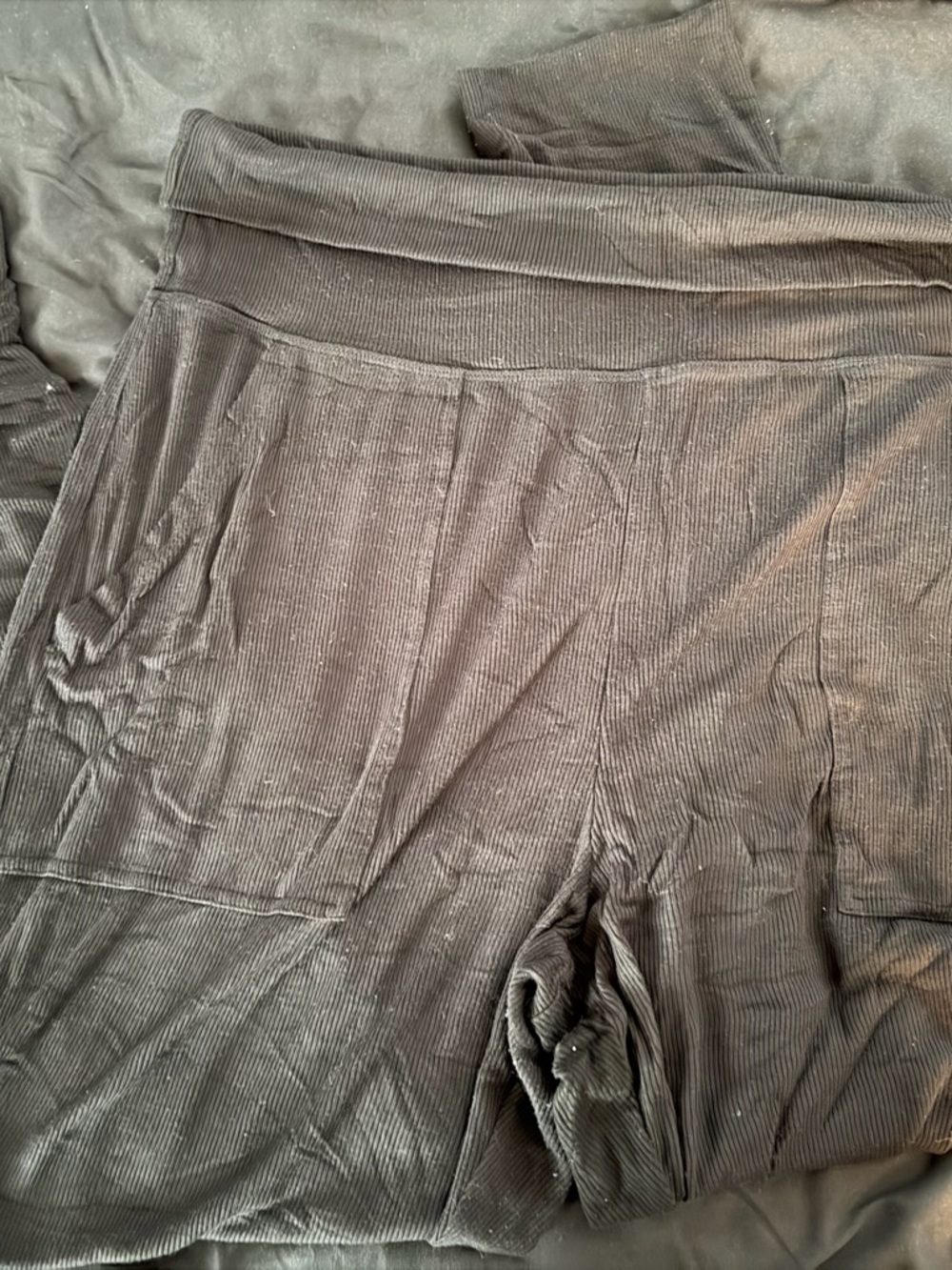 Aerie Black Ribbed Lounge Joggers